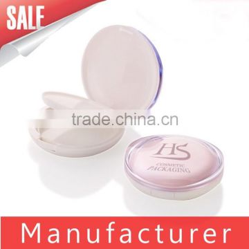 Cheap price white round empty compact powder case