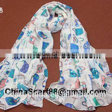 Cartoon chiffon scarf wholesale