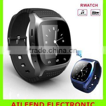 luxury wristwatch R watch smartwatch with Dial SMS Remind Pedometer for Android Samsung phone M26 Bluetooth Smart Watch