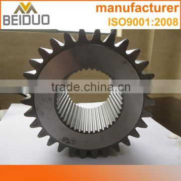 Professional custom steel large gear, metal gear wheel, double diameter small spur gear