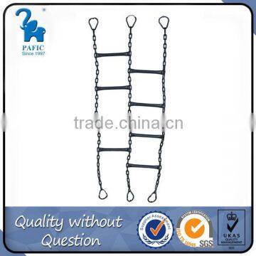 Children wooden rope climbing ladder