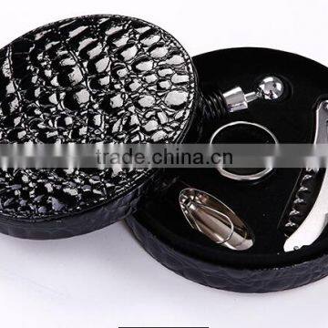 Promotional New Design Custom Leather Box Wine Box Wine Opener Gift Sets photo-2