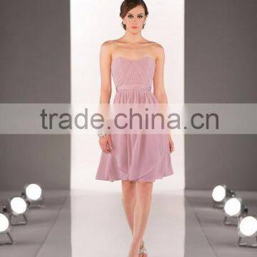 New Arrival Knee Length Convertible Bridesmaid Gown/Dress With Streamers Chiffon Sexy Bridesmaid Dresses 2015(SRLV-8471) photo-3