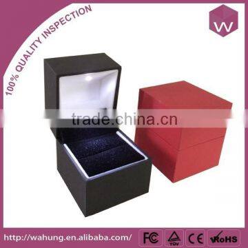 luxury elegant paper led jewelry ring box