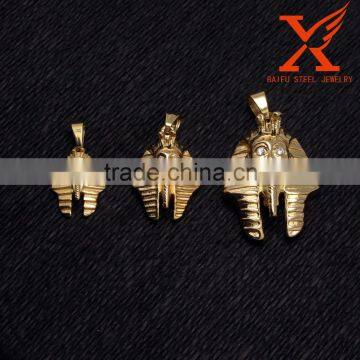 Mens Hip Hop Pendant Stainless Steel 316L Gold Plating Pharaoh King Tut Pendant Big Middle and Small Size Quality Choice photo-4