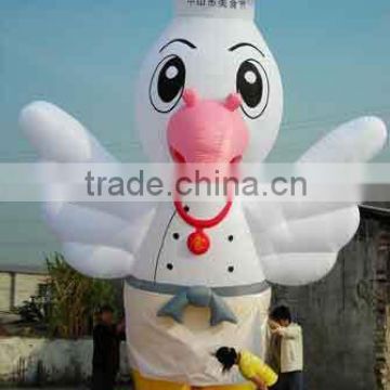 white inflatable advertising bird model/ cheap giant inflatable bird