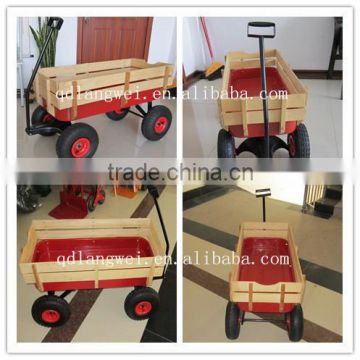 china manufacture wooden kid tool cart /wagon