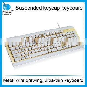 Ultra Thin Wired Computer Keyboard_Suspended Keycap Keyboard With Metal Wile Drawing photo-5