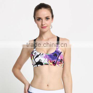 nylon dry fit women gym wear sport wear fitness wear ladies sexy yoga bra