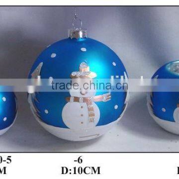 Hand Painted Blue Ball-shaped Chirstmas Tree Hanging