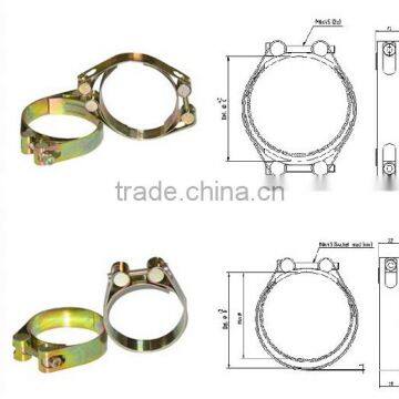 Double convex hose clamp