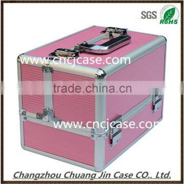 Pink beauty double-open with trays tool box lock