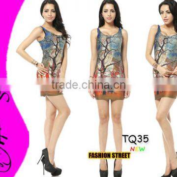 Autumn dresses for women LA Trappistine galaxy dress elastic Vest tops Wholesale!