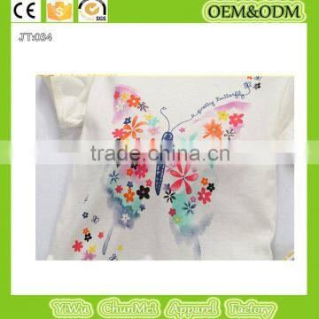 Butterfly Print s Shirt Kids s Shirt Children's Clothes White T-shirt Kids t Shirt Printing photo-2