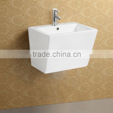 Modern Ceramic Wall Hung White Bathroom Sink