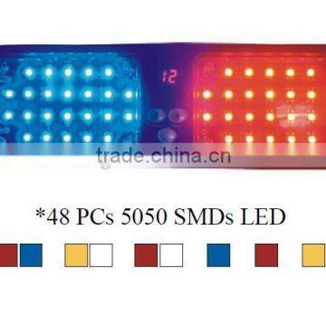 WINDSHIELD CAR LED STROBE LIGHT,VISOR LED STROBE LIGHT (SR-LS-113B), 48 PCs super bright Leds (5050 LEDs)