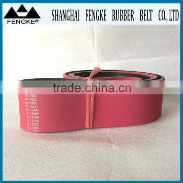 Black Flat Belt Coated With Red Rubber(Section 2000x70x6)