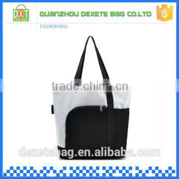 Promotional logo printed polyester custom casual tote bag handbag