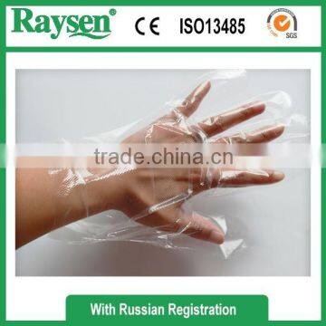 Transparent HDPE/LDPE gloves for food processing/Bueaty Salon