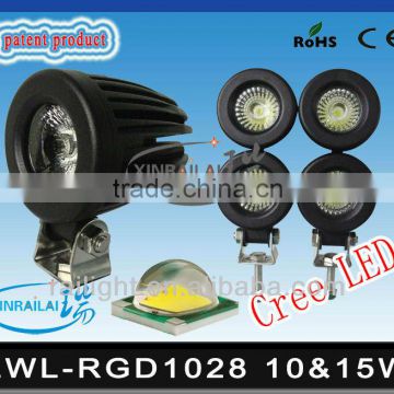 10W or 15W super bright waterproof IP68 12v 24v hd light for car RGD1028