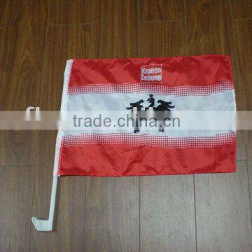polyester car flag with 45cm plastic pole