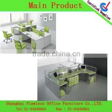 office staff table ,partition ,workstation with cabinet furniture FL-OF-0387