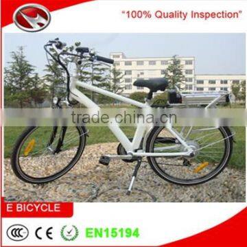 Green power cheap city electric bike with rear rack for sale
