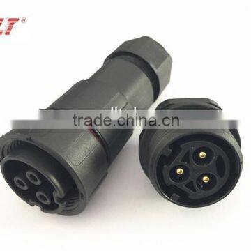 IP68 3 pins 35AMP bulkhead waterproof connector rear panel mounted cable connector