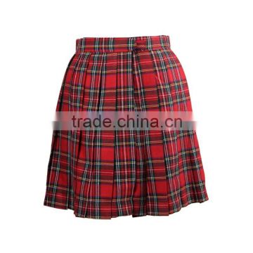 British Style School Girls Pleated Plaid Skirt Unifom