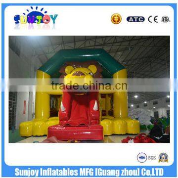 Hot sale and high quality small lion castle combo inflatable combo bouncer for children