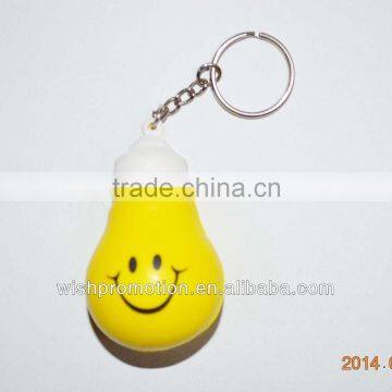 pu stress light toy with keychain