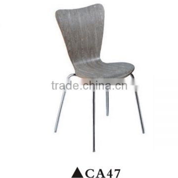 Plywood dining room furniture stainless chair CA47