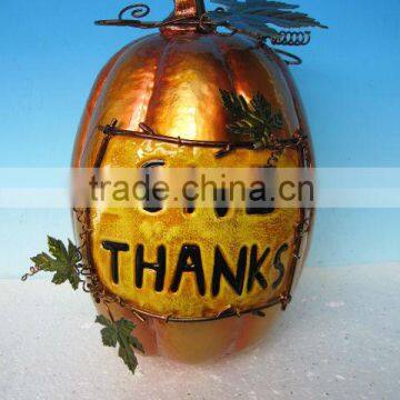 decorative artificial golden Metal pumpkin for thanks giving