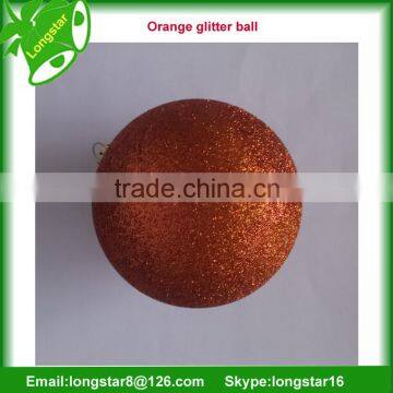 Orange Glitter Xmas Decoration ball