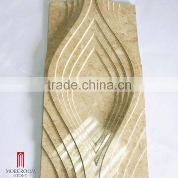 craving marble tile 15mm thickness beige color marble