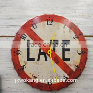 popular bar decoration tinplate wall clock