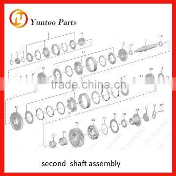 Qijiang Gearbox Assembly 1701-02338-04 second shaft assembly