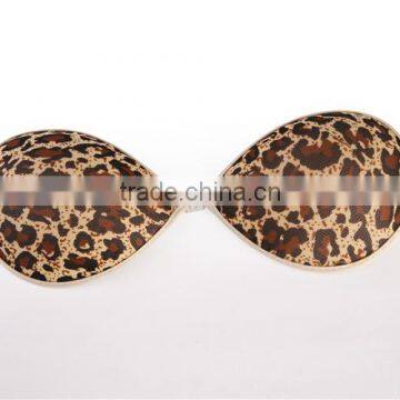 Latest design strapless sexy leopard cloth silicone bra