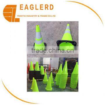 70cm fluorescent green PVC Traffic cone