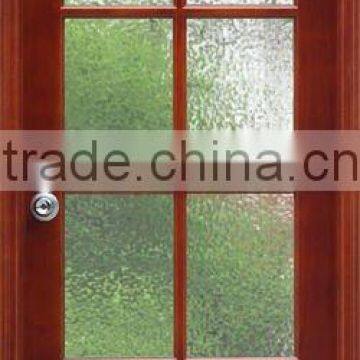 wooden pine glass door