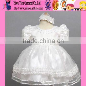 Elegant White 18 Months Baby Dress Hairband Free 18 Months Baby Dress