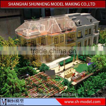 refined handmade making architectural miniature model for real estate villa project