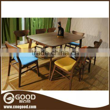 Home Furniture Cheap Price Simple Solid Wood Dining Table Set