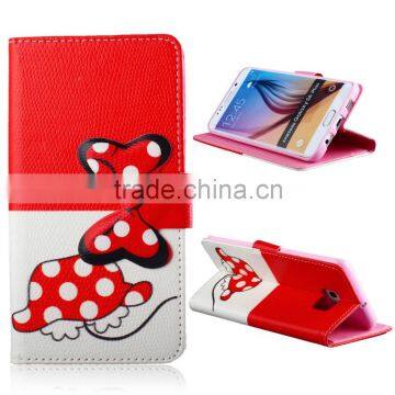 Factory direct price OEM custom leather flip case for samsung galaxy s6 edge plus cover, TPU leather case for samsung galaxy s6