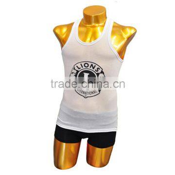 Factory Wholesale Yiwu Market Cheap Printed Tank top White Printed Vest