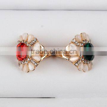 2016 New Trend Jewelry Crystal With Pearl Ring Designs For Women