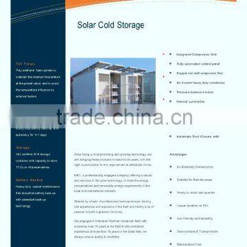 Solar powered cold room