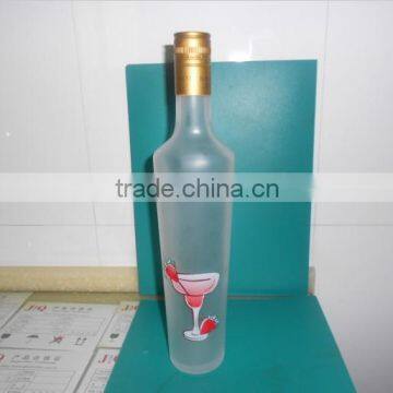 500ml frosted glass wine bottle