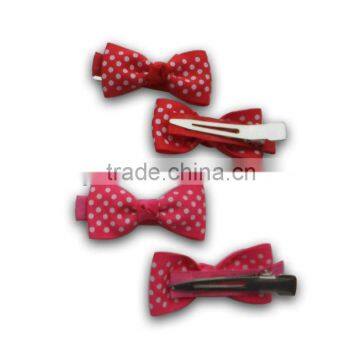 cute polka dot bow hair clips