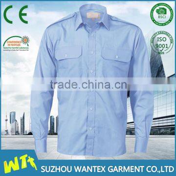 hot sale safety shirt cotton-polyester long sleeves safety reflective working men shirts